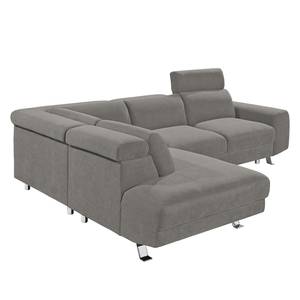 Ecksofa Tofty (mit Schlaffunktion) Microfaser - Fango - Longchair davorstehend links