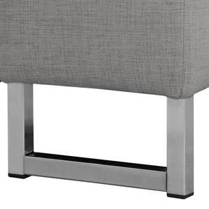 Ecksofa Tryon Strukturstoff - Platin - Longchair davorstehend links