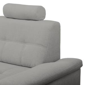 Ecksofa Tryon Strukturstoff - Platin - Longchair davorstehend rechts