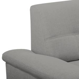 Ecksofa Tryon Strukturstoff - Platin - Longchair davorstehend rechts