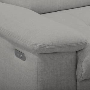 Ecksofa Tryon Strukturstoff - Platin - Longchair davorstehend rechts