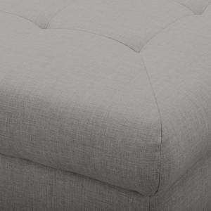 Ecksofa Tryon Strukturstoff - Platin - Longchair davorstehend rechts