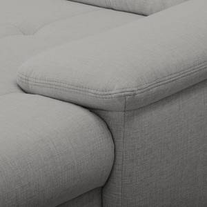 Ecksofa Tryon Strukturstoff - Platin - Longchair davorstehend rechts