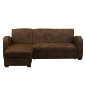 Ecksofa Tullow (mit Schlaffunktion) Braun - Longchair davorstehend links