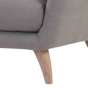 Ecksofa Valby Baumwollstoff Grau - Longchair davorstehend links