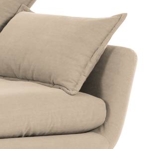 Ecksofa Valby Baumwollstoff Beige - Longchair davorstehend rechts