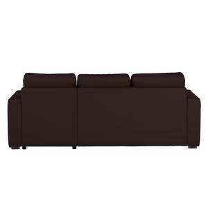 Ecksofa Venezia (mit Schlaffunktion / beidseitig montierbar) Kunstleder - Braun