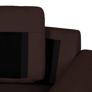 Canapé d'angle Venezia Imitation cuir - Méridienne montable à gauche et à droite - Marron