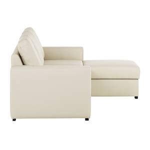 Ecksofa Venezia (mit Schlaffunktion / beidseitig montierbar) Kunstleder - Creme