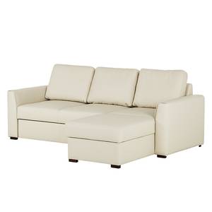 Ecksofa Venezia (mit Schlaffunktion / beidseitig montierbar) Kunstleder - Creme