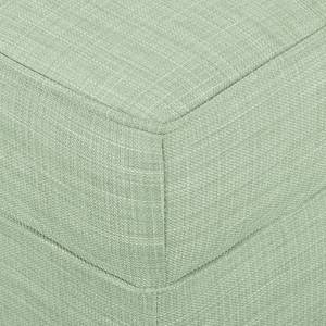 Canapé d'angle Viona I Tissu - Tissu Meda : Vert pastel - Méridienne courte à droite (vue de face)