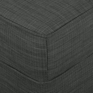 Canapé d'angle Viona I Tissu - Tissu Meda : Anthracite - Méridienne courte à droite (vue de face)