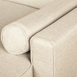 Ecksofa Viona III Webstoff Stoff Kasa: Beige - Longchair davorstehend rechts