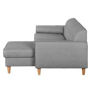 Ecksofa Viona III Webstoff Webstoff - Stoff Kasa: Grau - Longchair davorstehend rechts