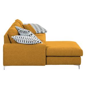 Ecksofa Vitinia Webstoff Gelb - Longchair davorstehend links