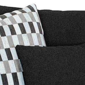 Ecksofa Vitinia Webstoff Schwarz - Longchair davorstehend links