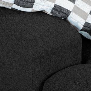 Ecksofa Vitinia Webstoff Schwarz - Longchair davorstehend links