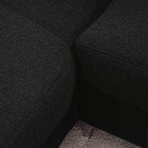 Ecksofa Vitinia Webstoff Schwarz - Longchair davorstehend links