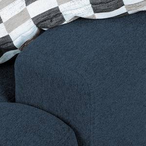 Ecksofa Vitinia Webstoff Longchair/Ottomane davorstehend rechts - Blau