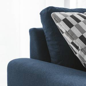 Ecksofa Vitinia Webstoff Longchair/Ottomane davorstehend rechts - Blau