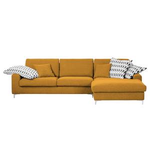 Ecksofa Vitinia Webstoff Gelb - Longchair davorstehend rechts