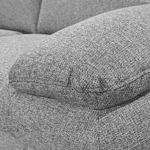 Ecksofa Wasillas Webstoff Grau - Longchair davorstehend links - Schlaffunktion - Bettkasten