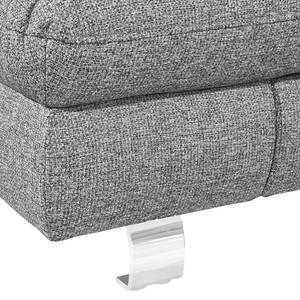 Ecksofa Wasillas Webstoff Grau - Longchair davorstehend links - Schlaffunktion - Bettkasten