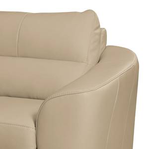 Ecksofa Willowie Echtleder Warmes Beige - Ottomane davorstehend links - Schlaffunktion - Bettkasten