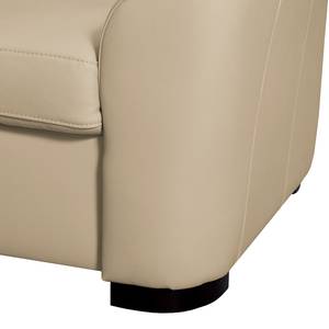 Ecksofa Willowie Echtleder Warmes Beige - Ottomane davorstehend links - Keine Funktion