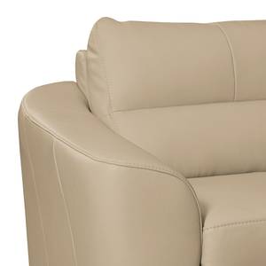 Ecksofa Willowie Echtleder Warmes Beige - Ottomane davorstehend rechts - Keine Funktion