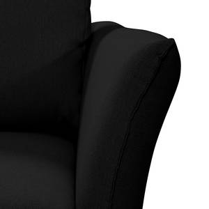 Hoekbank Wings Casual structuurstof - Antraciet - Longchair vooraanzicht links - 6 kussens