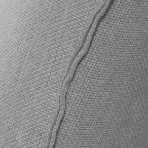 Canapé d'angle Wings Casual Tissu structuré - Gris clair - Méridienne courte à gauche (vue de face) - 7 coussins