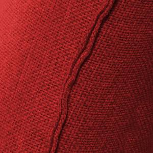 Canapé d'angle Wings Casual Tissu structuré - Rouge - Méridienne courte à gauche (vue de face) - 6 coussins