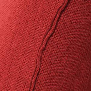 Canapé d'angle Wings Casual Tissu structuré - Rouge - Méridienne courte à gauche (vue de face) - 7 coussins