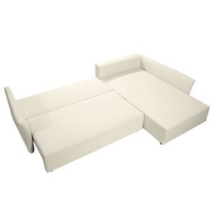 Hoekbank Wings Casual structuurstof - Beige - Longchair vooraanzicht rechts - 7 kussens