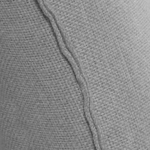 Canapé d'angle Wings Casual Tissu structuré - Gris clair - Méridienne courte à droite (vue de face) - 7 coussins