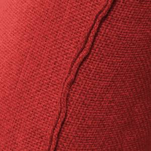 Hoekbank Wings Casual structuurstof - Rood - Longchair vooraanzicht rechts - 6 kussens