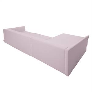 Ecksofa Wings Casual (mit Schlaffunktion) - Webstoff - Lavendel - Longchair davorstehend links - 6 Kissen