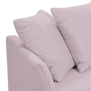 Ecksofa Wings Casual (mit Schlaffunktion) - Webstoff - Lavendel - Longchair davorstehend rechts - 7 Kissen