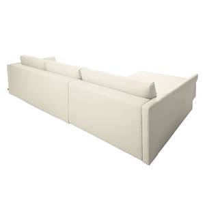 Hoekbank Wings Style (met slaapfunctie) structuurstof - Beige - Longchair vooraanzicht links - Zonder kussens