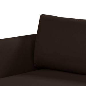 Canapé d'angle Wings Style (convertible) Tissu structuré - Marron - Méridienne courte à gauche (vue de face) - Sans coussin
