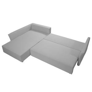 Ecksofa Wings Style (mit Schlaffunktion) - Webstoff - Grau - Longchair davorstehend links - 1 Kissen