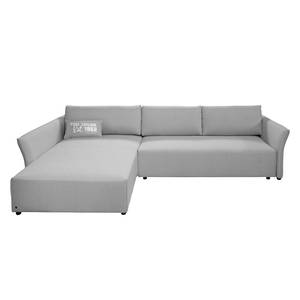 Ecksofa Wings Style (mit Schlaffunktion) - Webstoff - Grau - Longchair davorstehend links - 1 Kissen