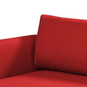 Hoekbank Wings Style (met slaapfunctie) structuurstof - Rood - Longchair vooraanzicht links - Zonder kussens