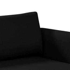 Ecksofa Wings Style (mit Schlaffunktion) - Webstoff - Anthrazit - Longchair davorstehend rechts - Ohne Kissen