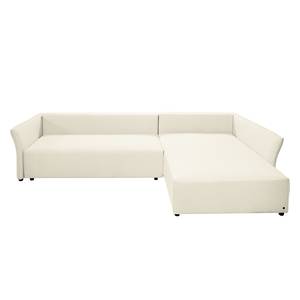 Ecksofa Wings Style (mit Schlaffunktion) - Webstoff - Beige - Longchair davorstehend rechts - Ohne Kissen