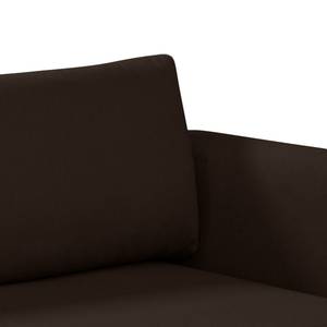 Canapé d'angle Wings Style (convertible) Tissu structuré - Marron - Méridienne courte à droite (vue de face) - Sans coussin