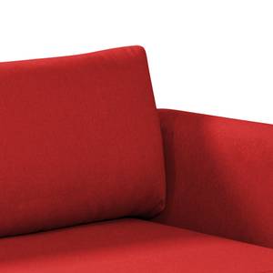 Canapé d'angle Wings Style (convertible) Tissu structuré - Rouge - Méridienne courte à droite (vue de face) - Sans coussin