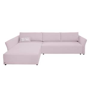 Ecksofa Wings Style (mit Schlaffunktion) - Webstoff - Lavendel - Longchair davorstehend links - 1 Kissen