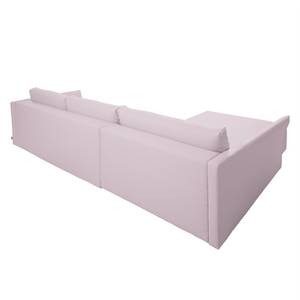 Ecksofa Wings Style (mit Schlaffunktion) - Webstoff - Lavendel - Longchair davorstehend links - 1 Kissen